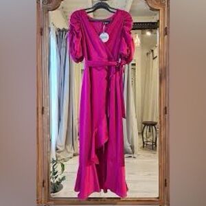 Kenzie wrap fuschia pink dress size 14